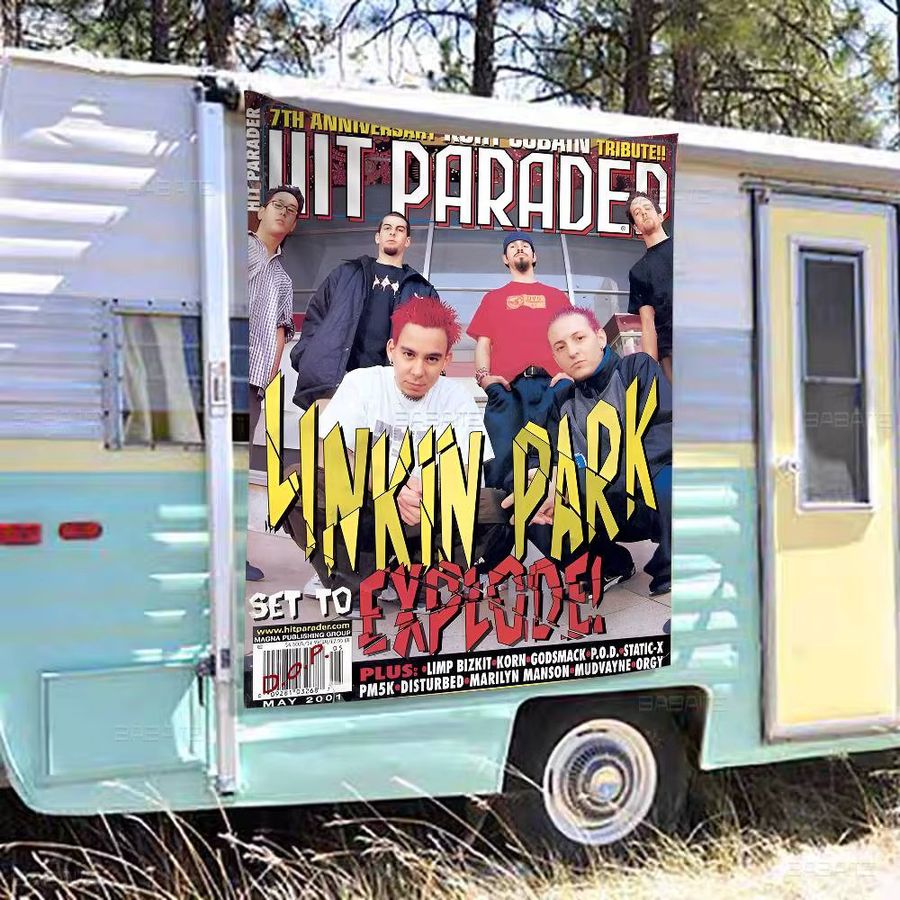 Potdemiel Camping-Flagge Band L-Linkin Cool P-Park mit künstlerischem Banner-Druck - Bild 3