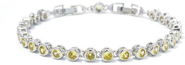 YIRAN Jewelry Schmuck-Set, Armband mit Zirkonia, Kupfer, Weiß, Damen - Bild 1
