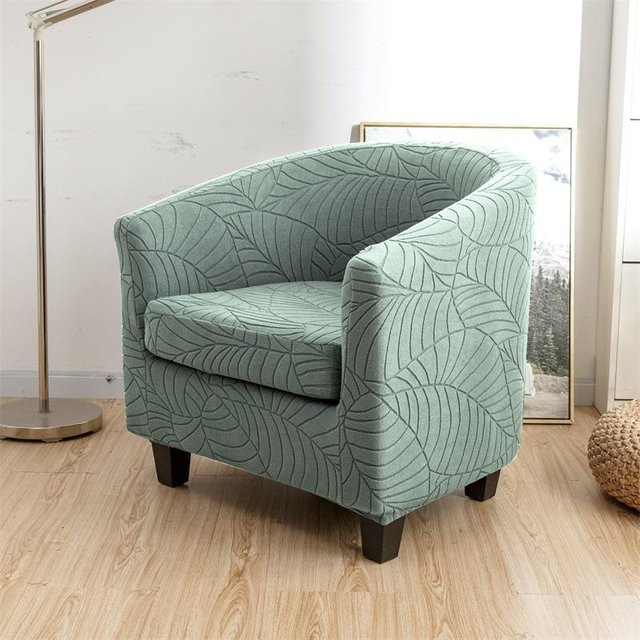Bestbags Jacquard Club Sesselbezug in Grau, elastischer Stretch-Sofabezug für Wohnzimmermöbel - Bild 1