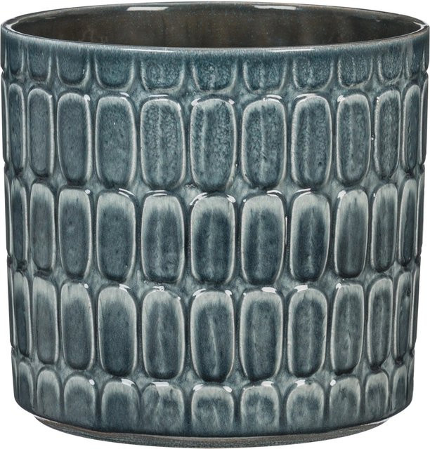 Scheurich Übertopf Alma Keramik Relief skandinavischer Stil Durchmesser: 10 cm, Höhe: 9 cm - Bild 1