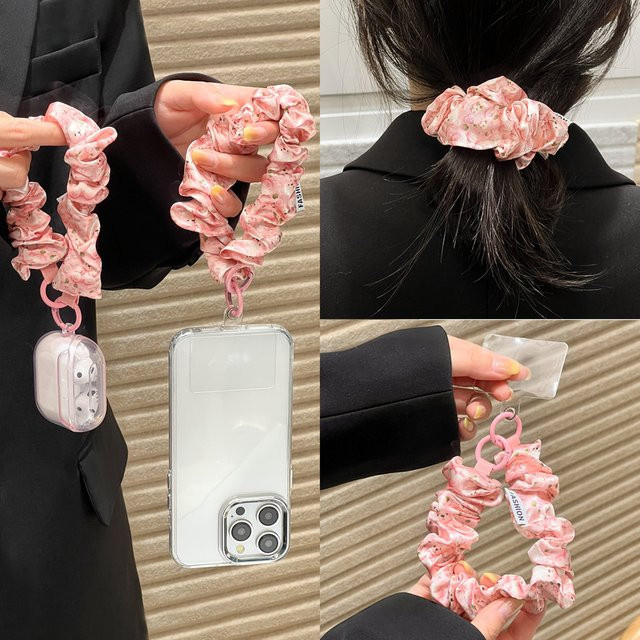AKABEILA Handy-Lanyard im Ins-Stil aus Seide, elastisches bedrucktes Gurtband für Damen - Bild 1