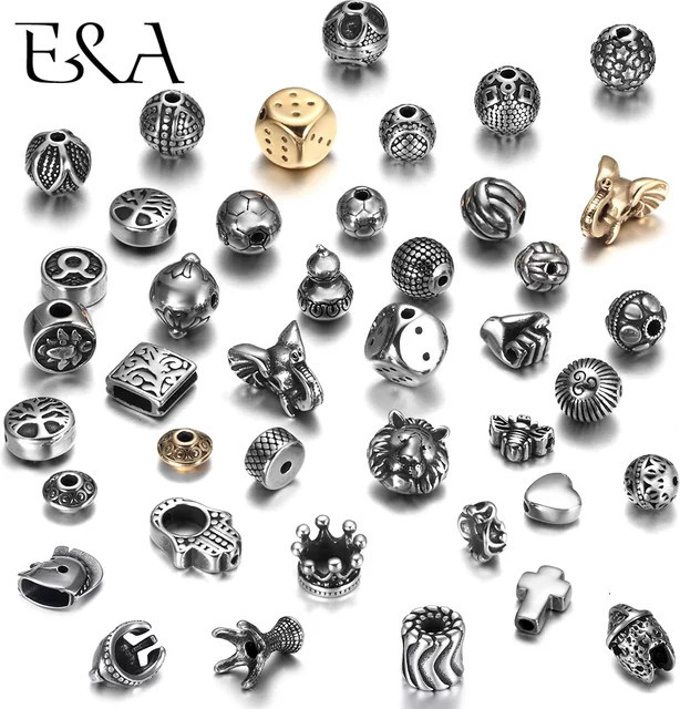 EMBLAASK Charms Edelstahl, Tiermuster, Perlen, 2 mm, Unisex - Bild 1