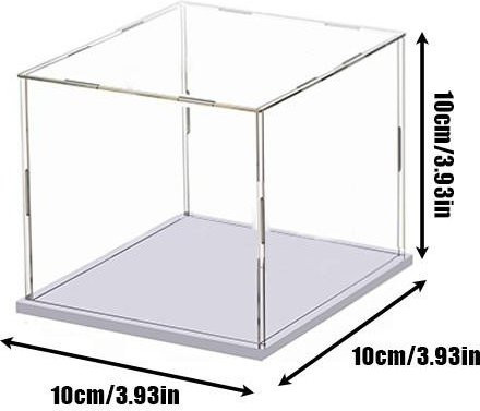 Whosee Acryl-Displaybox transparente Vitrine zur staubgeschützten Desktop-Aufbewahrung B/T/H: 10 x 10 x 10 cm - Bild 1