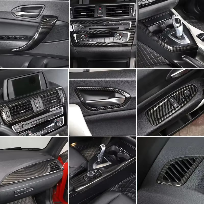 Cheya Carbon Faser Auto Innenraum Dekoration Aufkleber für BMW 1 2 Serie F20 F21 F22 F23 in Schwarz - Bild 2