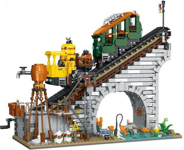 Linyi toy Eisenbahn Bausteine 1987 Teile - Bild 1
