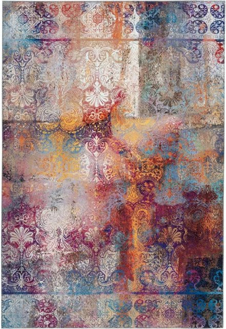MeGusta Flachflor Teppich im Vintage Patchwork Design, Multicolour, B: 170 cm, T: 240 cm - Bild 1
