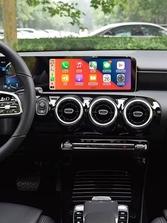 Bonroad Wireless CarPlay und Android Auto Interface Modul für Mercedes A B C E Class CLS CLA GLA GLB Class NTG6.0, Schwarz - Bild 5