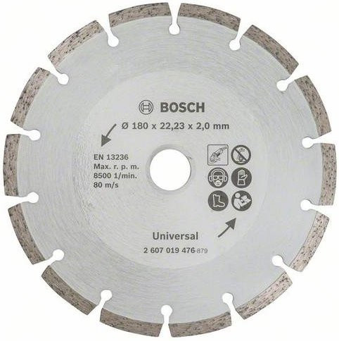 Bosch Diamanttrennscheibe Universal für Baumaterial, Durchmesser: 180 mm - Bild 1