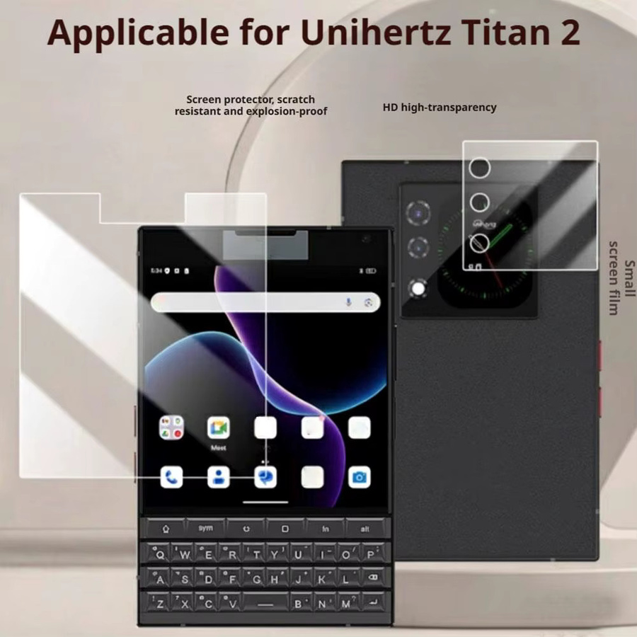 Unihertz Titan2 HD Hydrogel Schutzfolien Set für Hauptbildschirm, Sekundärbildschirm, Frontbildschirm und Tastatur in Transparent, 2 Sets - Bild 4