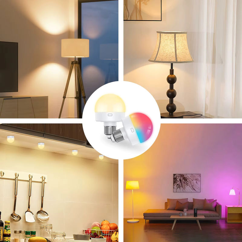 HPH RGB LED-Nachtlicht mit Fernbedienung, wiederaufladbare E27 Glühbirne für USB-Anschluss, Multicolor und Weiß - Bild 3