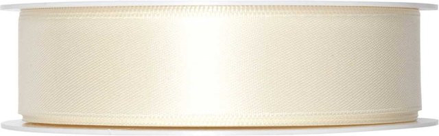 Halbach Satinband aus Polyester in Creme, Breite: 2,5 cm, Länge: 5 m - Bild 1