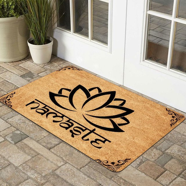 VIKAMA Lotus Zen Fußmatte rutschfest und maschinenwaschbar für Schlafzimmer, Küche oder Meditationsraum - Bild 1