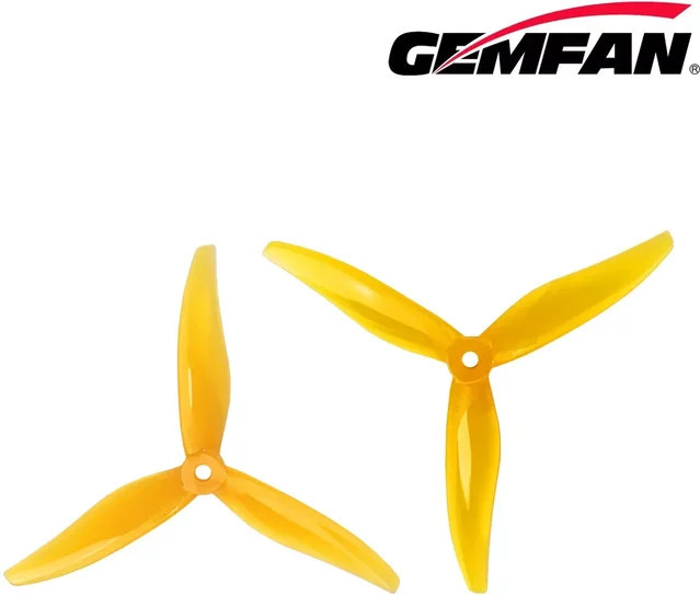 Gemfan YUKI 3-Blatt-Propeller, 10 Paar, Gelb, Kunststoff - Bild 1