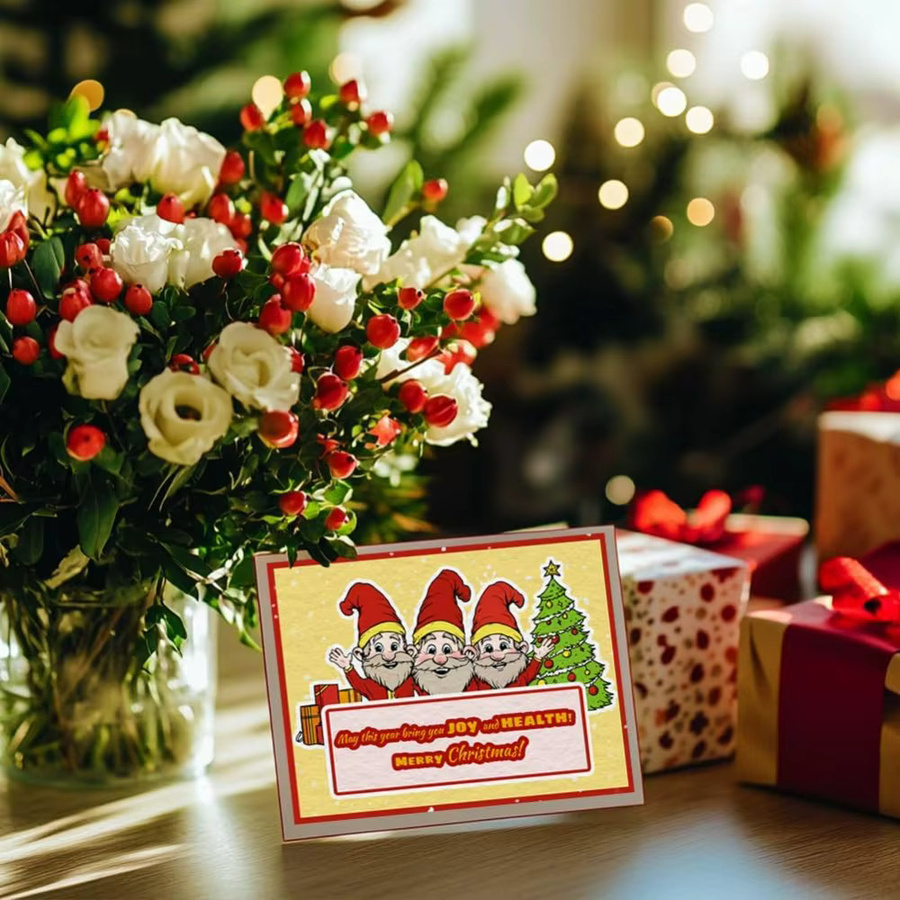 Transparente Gnome und Weihnachtsbäume Stempel für die Kartenherstellung in Transparent - Bild 3