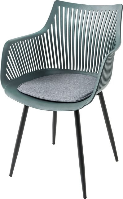 riess-ambiente Stuhl SIGNUM Gartenstuhl aus Kunststoff mit Armlehnen in Salbei Grün Matt für Indoor und Outdoor - Bild 1