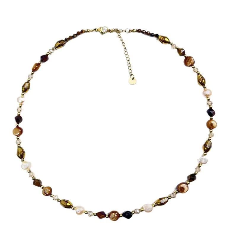 Minar Halskette, Kupfer, Gold, Perle, Damen - Bild 3