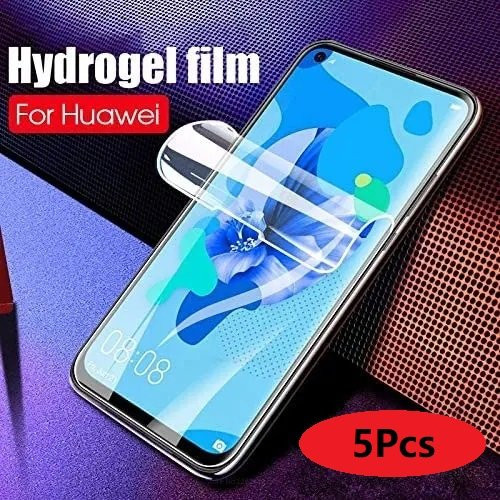 5 Stück Hydrogel-Displayschutzfolien für Honor 70, 50, 20, 20i, 10, 10i, 9, 9x, 8a, 9a, 7a, Pro Lite, transparent und weich - Bild 1