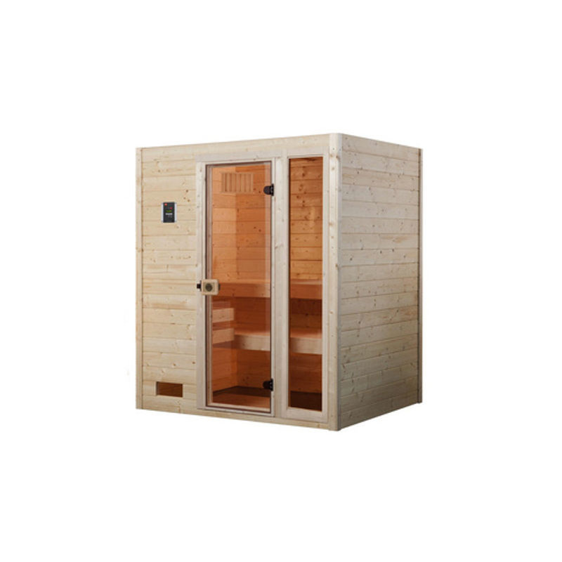 WEKA Massivholzsauna Valida 2 aus Fichtenholz in Braun, B/H/T: 189 x 203,5 x 139 cm - Bild 2