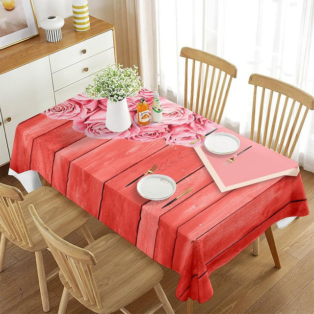 Rechteckige Tischdecke mit Rosenmuster von Fancy Style Studio, Mehrfarbig, B/H: 70 x 70 cm - Bild 1
