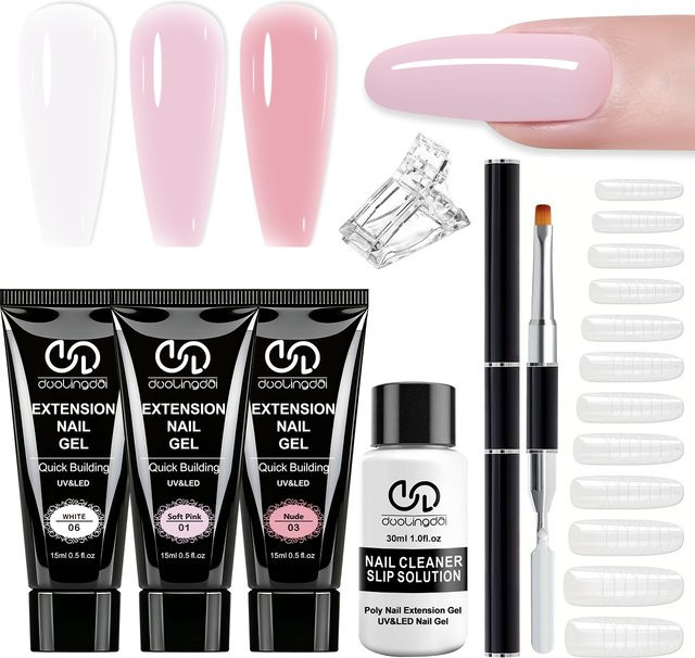 DUOLINGDAI Poly Gel Verlängerungsgel, 15 ml, Transparent, Glänzend, Damen - Bild 1
