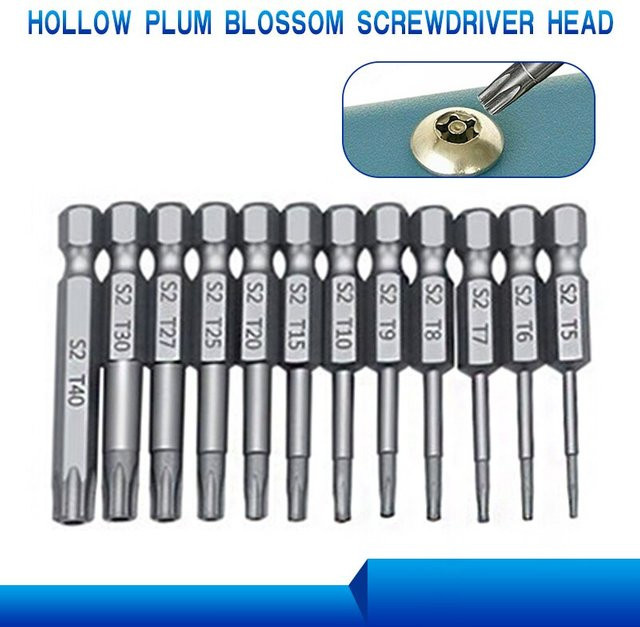 Mr Drill 12er Set Schraubendreher Bits aus S2 Stahl mit sechseckigem Griff, Länge: 50 mm - Bild 1