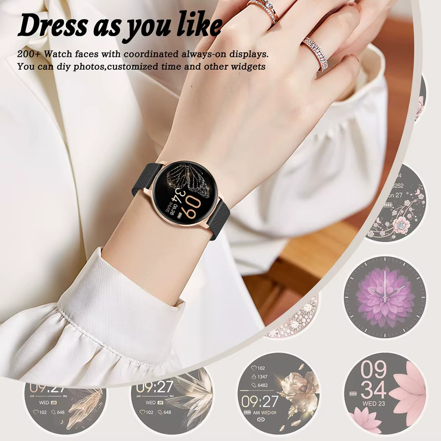 LIGE Smartwatch mit Herzfrequenz- und Schlafmonitor, Menstruationszyklus-Tracking und Schrittzähler, wasserdicht, Farbe: Grau - Bild 2