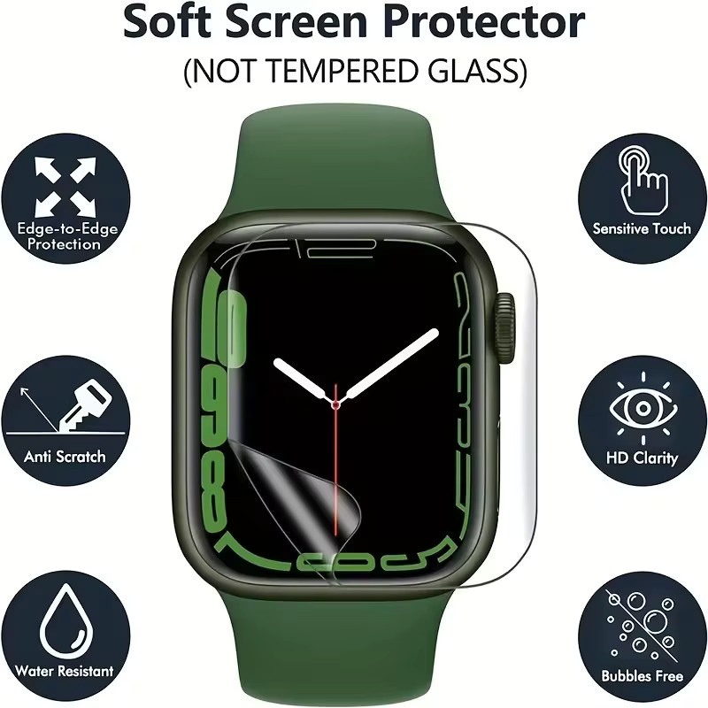 Apple Displayschutzfolie Hydrogel, 3 Stück, für Apple Watch 38 mm 42 mm 49 mm - Bild 4