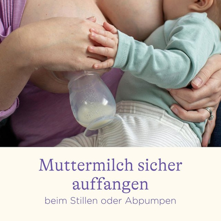 Lansinoh Silikon-Handmilchpumpe in Transparent und Lila