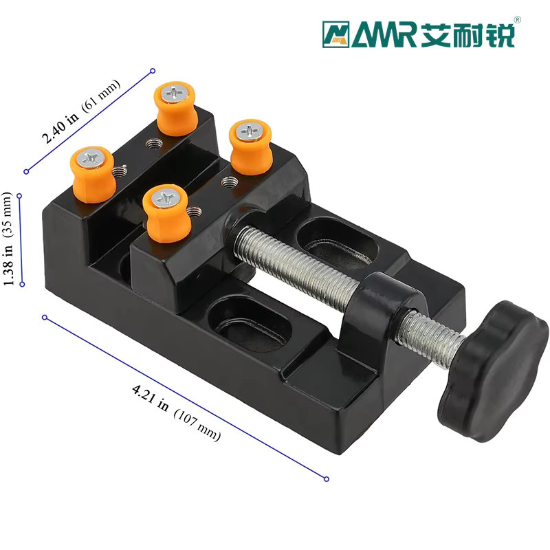 AMR Mini-Universal-Flachklemme mit paralleler Tischzange für Uhrenreparatur, Skulptur und Handwerk, 1 Stück - Bild 2
