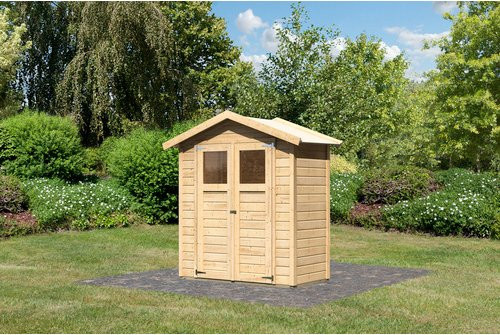 KARIBU Gartenhaus Dahme 0 aus Holz in Beige, B/H/T: 207 x 222 x 120 cm - Bild 1