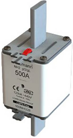 Eaton NH-Sicherung 500NHG2B mit mechanischer Sicherungsanzeige, 2500A, 500V, 3er-Set, Weiß - Bild 1