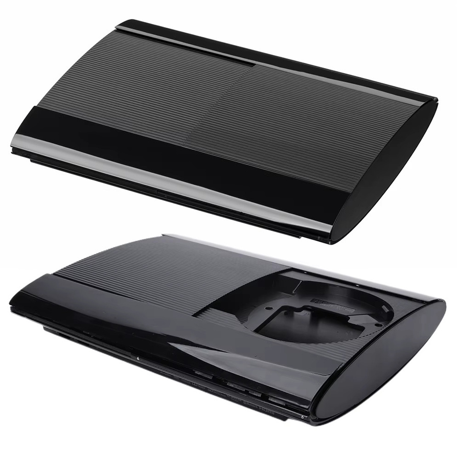 Sony PlayStation PS3 Super Slim 4K 4000 Komplettes Gehäuse mit Frontplatte und Schrauben in Schwarz - Bild 4