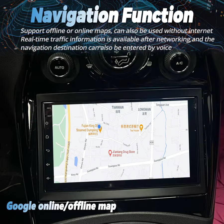 Jetalon Android 14 Multimedia Radio mit CarPlay, Android Auto, GPS und 4G für Citroen C3 Picasso in Schwarz - Bild 3