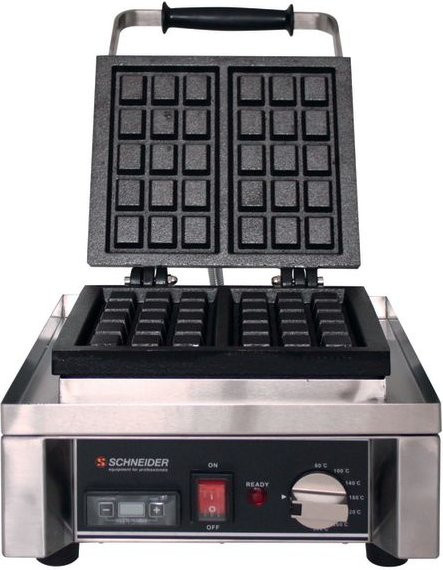 Schneider Waffeleisen Belgian Brussels aus Edelstahl in Silber, B/T/H: 30 x 42 x 29,5 cm - Bild 1