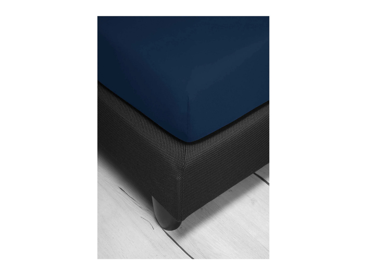 BIERBAUM Jersey Spannbetttuch Blau B/T: 150 x 200 cm - Bild 3
