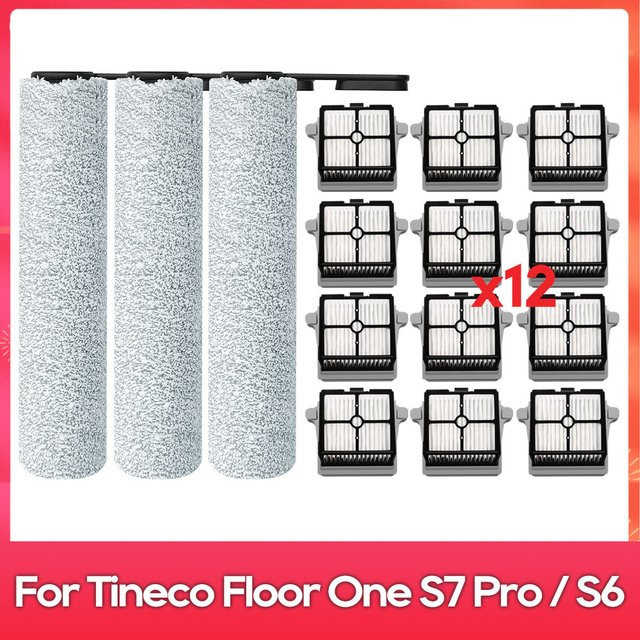 OSSIEAO Zubehör Set für Tineco Floor One S7 Pro FW221300DE und Floor One S6 FW160900DE mit Bürste und Filtern - Bild 1