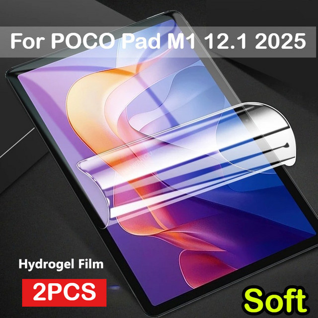 Soft Clear HD Hydrogel-Schutzfolie für Xiaomi Poco M1 und Redmi Pad SE 11, transparente Bildschirmfolie mit vollständiger Abdeckung und Kratzschutz - Bild 1