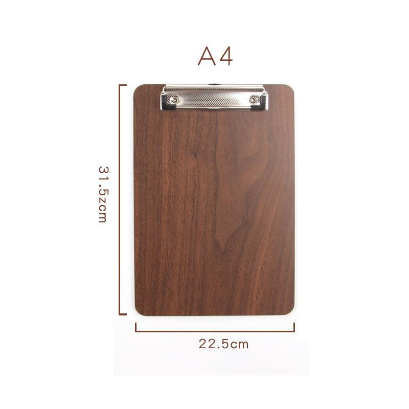 Yiran Furniture Klemmbrett aus Holz in Braun für A4 und A5 Dokumente - Bild 2
