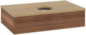 V&B Waschtischunterschrank Antao mit Frontstruktur in Walnut, B/T/H: 80 x 50 x 19 cm - Bild 1