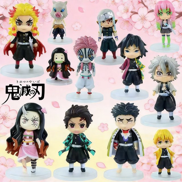 Bandai Demon Slayer Kimetsu No Yaiba Kamado Tanjirou Agatsuma Zenitsu Nezuko, Actionfigur, Einzelfigur, PVC - Bild 1