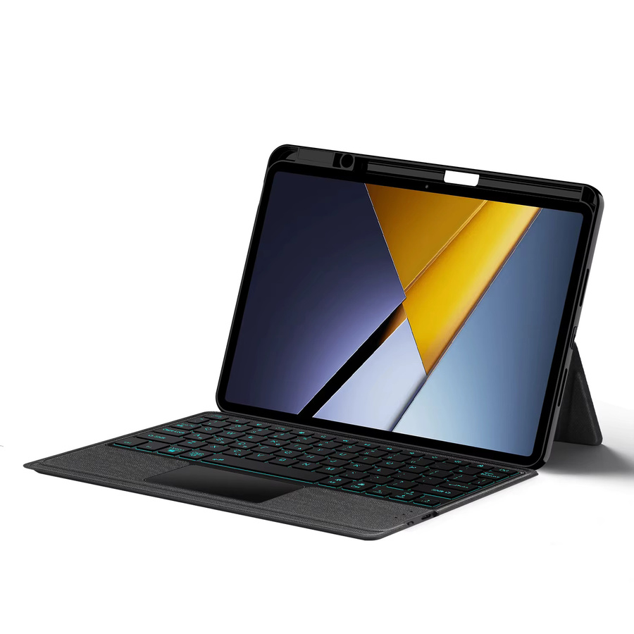Xiaomi Smart TouchPad Tastatur mit Stifthalter für Poco Pad X1 und Mi Pad 7 8 Pro 11,2 Zoll, Schwarz - Bild 6