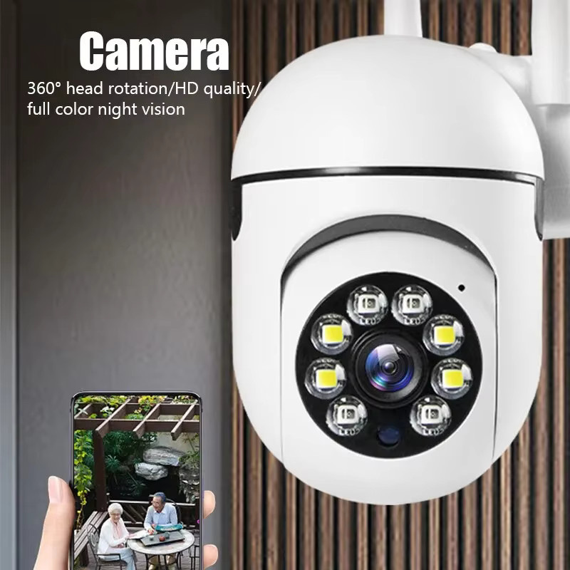 Drahtlose 3MP WiFi PTZ Überwachungskamera mit Nachtsicht und Personen-Tracking in Weiß - Bild 2