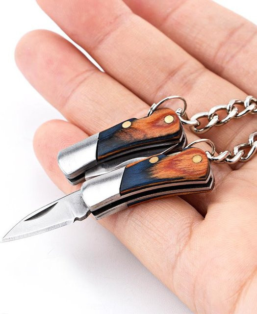 Schlüsselanhänger Edelstahl, Mini Schlüsselmesser, Unisex - Bild 1