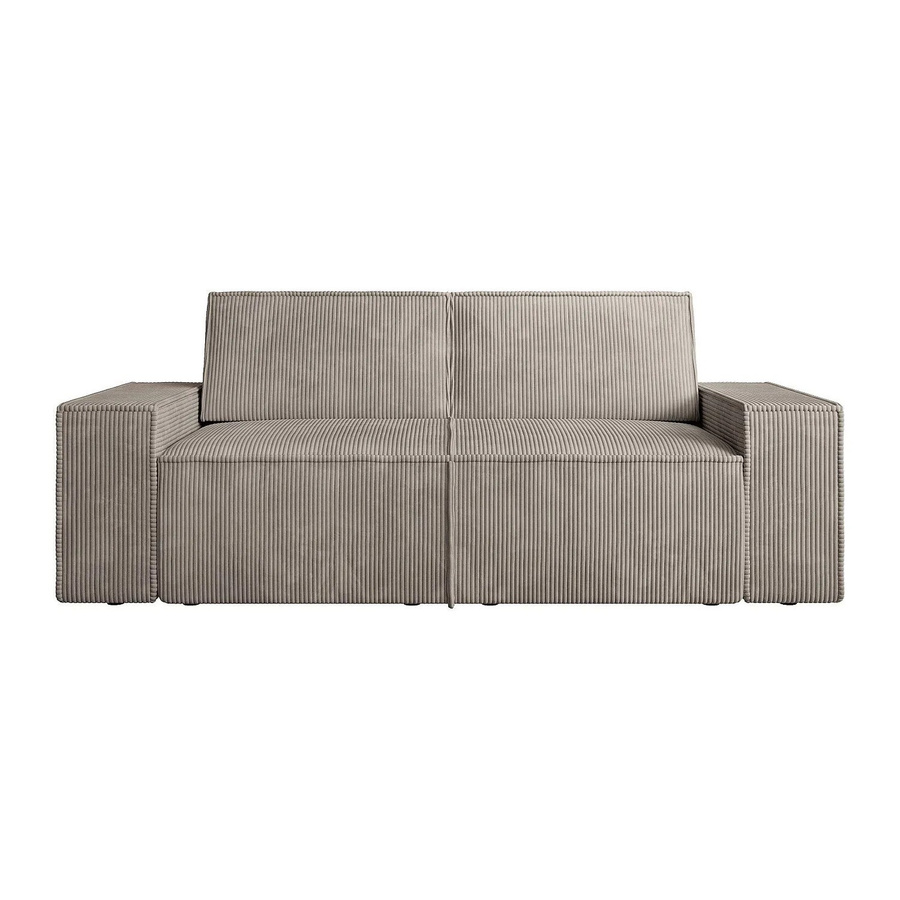 Vente-unique Sofa Amelia in Taupe mit Cordstoff, Breite: 230 cm - Bild 2