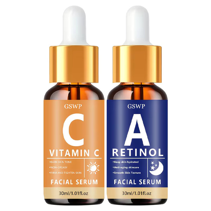 GSWP Vitamin C und Retinol Serum Set, 60ml/120ml, für trockene Haut - Bild 6