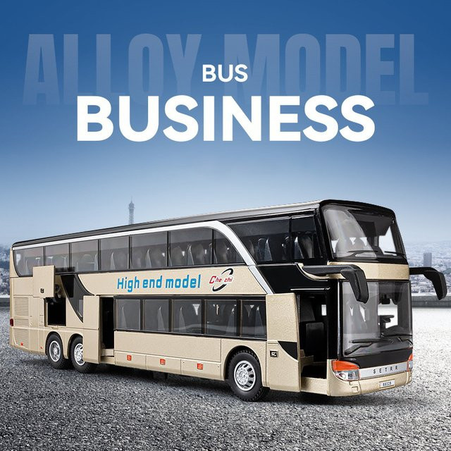 MAKEDA Elektrische Flughafen Business Bus, Metall, mit Licht und Sound - Bild 1