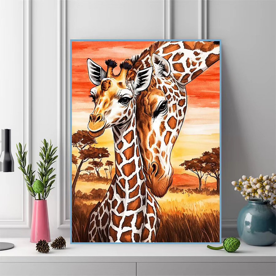 Momoart Diamantmalerei Giraffe DIY Diamant-Mosaik für Erwachsene in Mehrfarbig, B/H: 20 x 30 cm - Bild 3