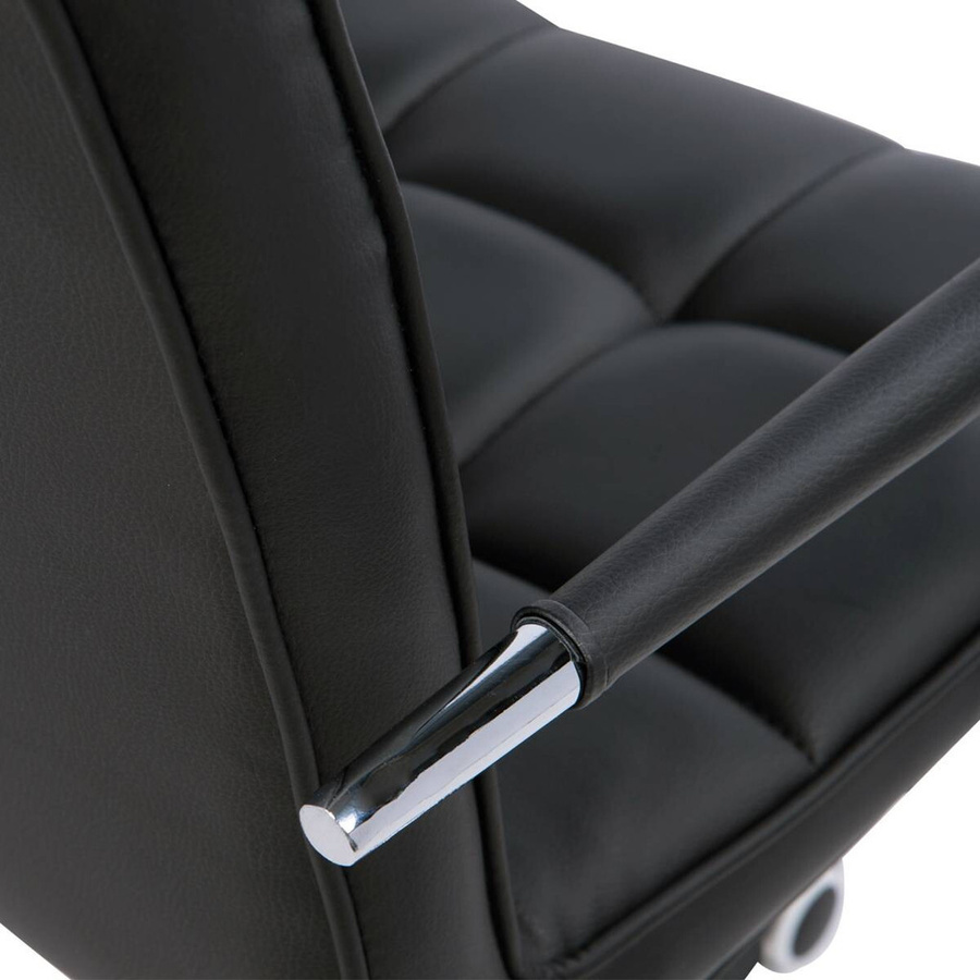 HOMCOM Executive Bürostuhl aus Kunstleder mit Armlehnen und Rollen, Schwarz oder Weiß, Höhe: 46-61 cm - Bild 4