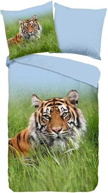 Baumwoll Bettwäsche Silence Multi Good Morning in Mehrfarbig mit Bettbezug und Kissenbezug, Breite: 135 cm, Länge: 200 cm, Kissen: 80 x 80 cm - Bild 1