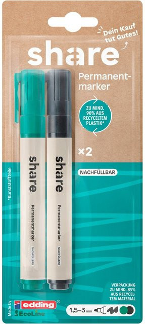 share Permanentmarker 2er-Set Multicolor mit Bullet-Spitze - Bild 1